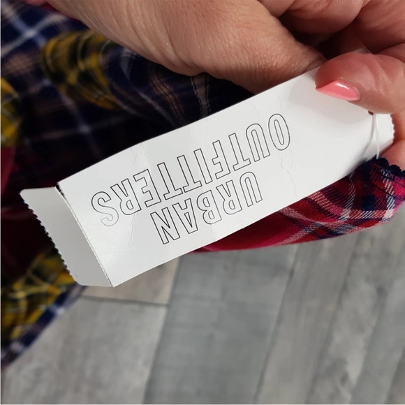 Urban Outfitters Patchwork Tartan Midi Skirt Small 10 Checked Boho Festival BNWT - Picture 9 of 10